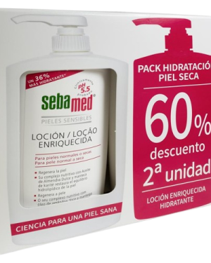 DUPLO SEBAMED LOCION HIDRATANTE 2 ENVASES DE 750 MLS PACK 60% DESCUENTO